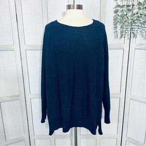 Old Navy Cozy Midnight Blue Red Textured Sweater Size XXL Knit Top Lightweight